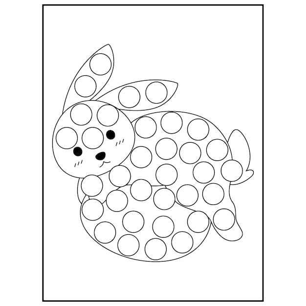 Easter dot marker coloring pages for kids