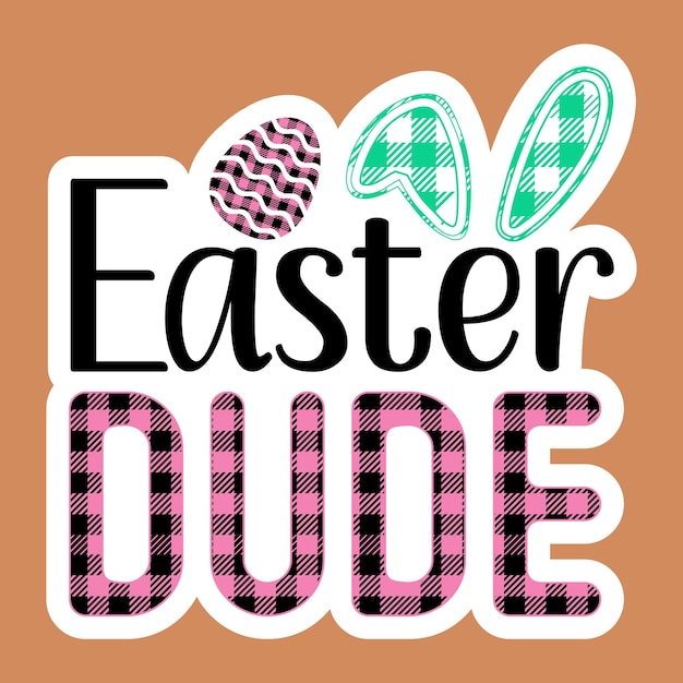 Easter dude Sticker SVG