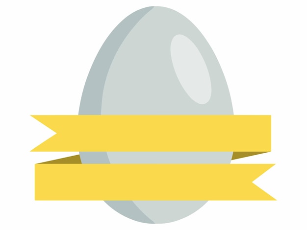 Vector easter egg background with ribbon