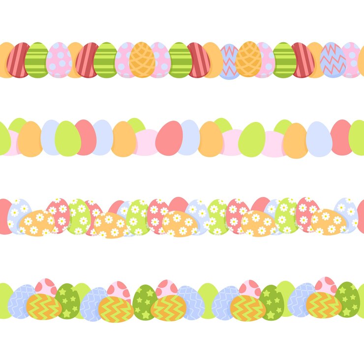 Vector easter egg borders