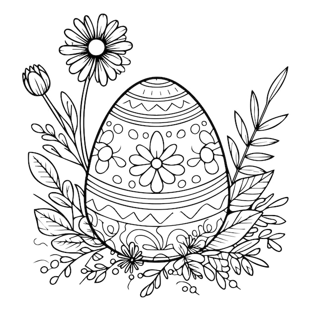 Easter egg Coloring Coloring easter egg clipart black and white simple easter egg clipart black