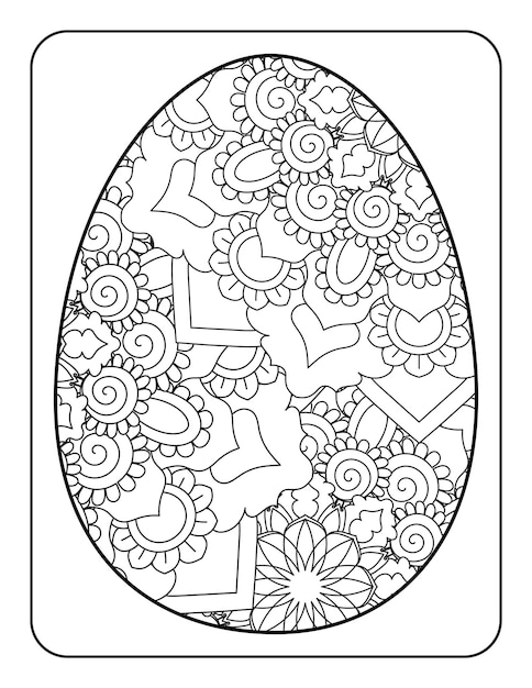 Easter egg coloring page easter bunny coloring page coloring page for adults and kids