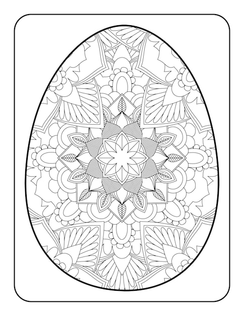 Easter egg coloring page Easter bunny coloring page Easter coloring page for adults and kids