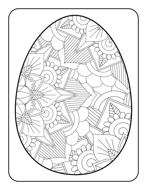 Easter egg coloring page Easter bunny coloring page Easter coloring page for adults and kids