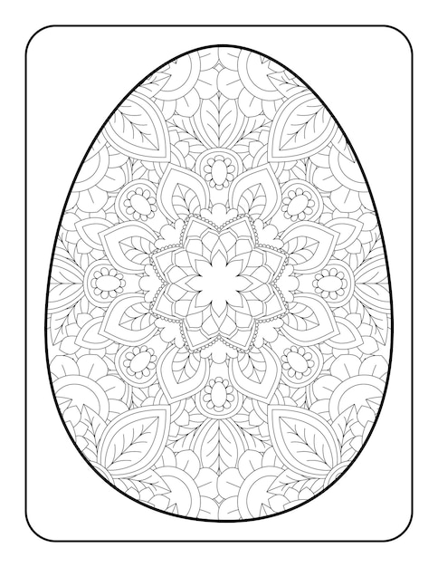 Easter egg coloring page Easter bunny coloring page Easter coloring page for adults and kids