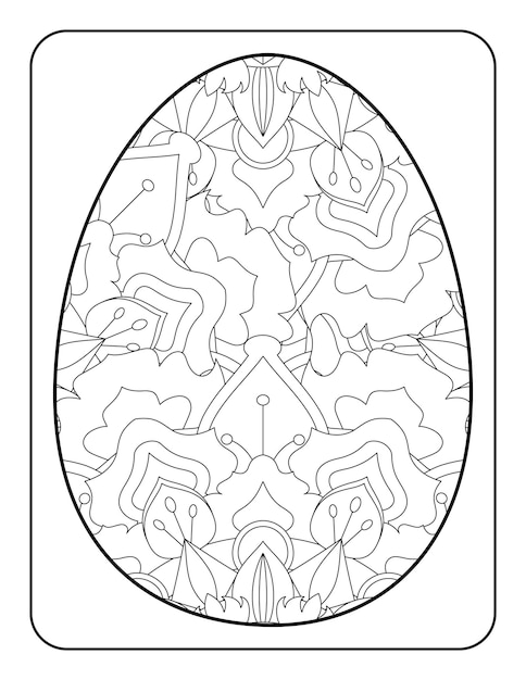 Easter egg coloring page Easter bunny coloring page Easter coloring page for adults and kids