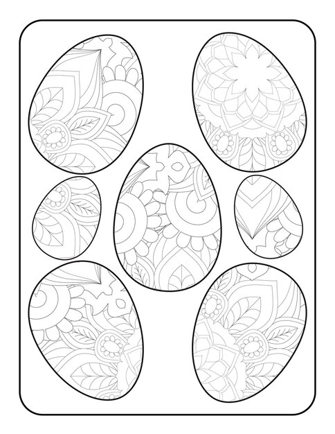 Easter egg coloring page easter bunny coloring page easter coloring page for adults and kids