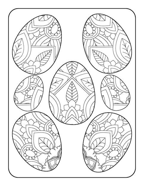 Easter egg coloring page easter bunny coloring page easter coloring page for adults and kids