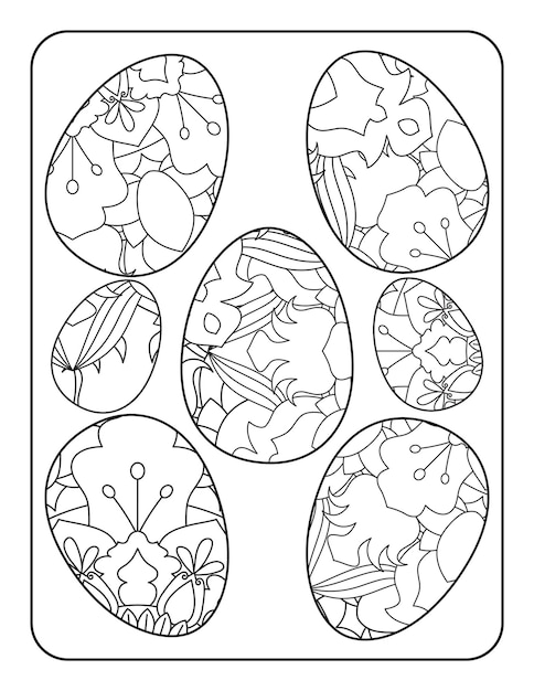 Easter egg coloring page easter bunny coloring page easter coloring page for adults and kids