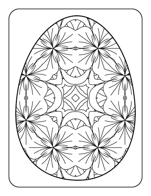 Easter egg coloring page Easter bunny coloring page Easter coloring page for adults and kids