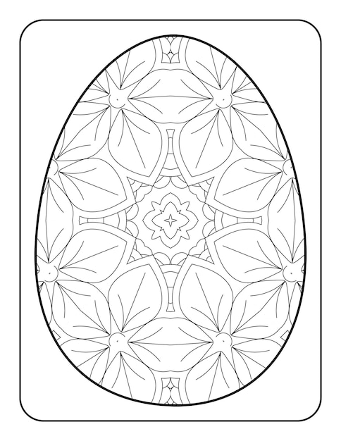 Easter egg coloring page Easter bunny coloring page Easter coloring page for adults and kids