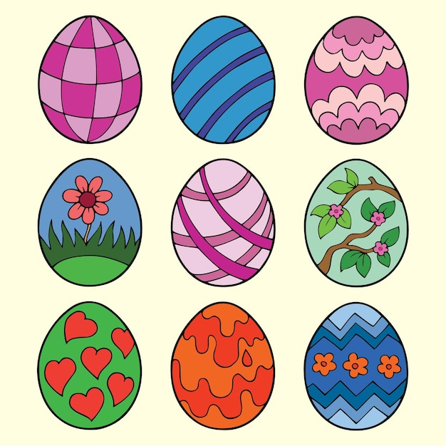Vector easter egg designs
