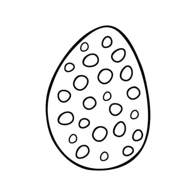 Easter egg doodle illustration isolated on a white background