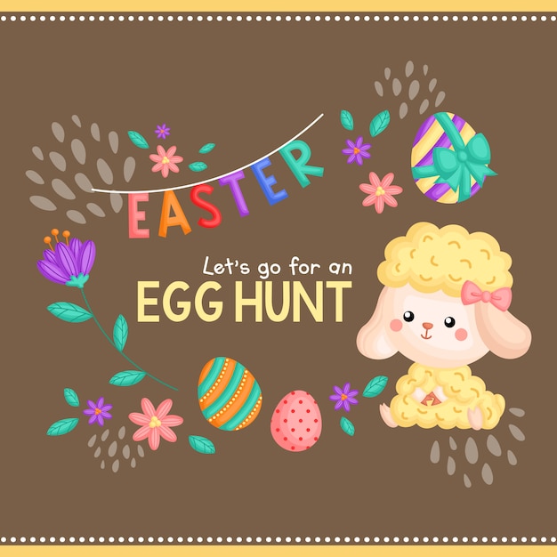 Easter egg hunt card