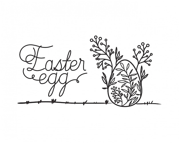 Easter egg label isolated icon