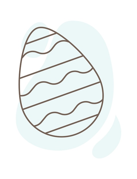 Easter egg line art style Contemporary design