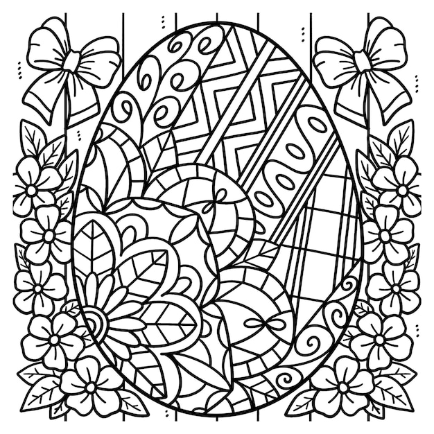 Easter Egg Mandala Coloring Page for Kids