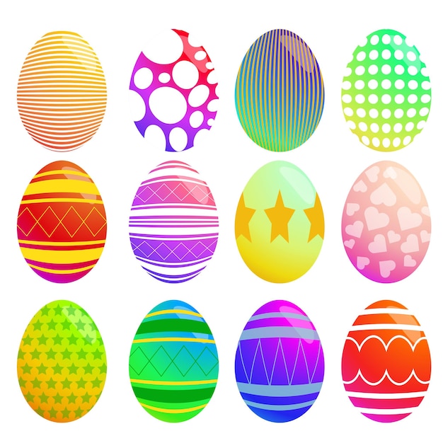 The easter egg multi color for holiday concept