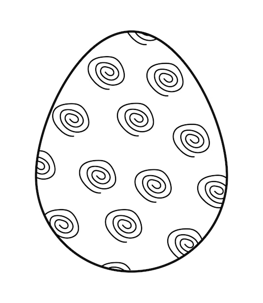 Easter egg Ornament easter eggs set Vector outline ornament sign
