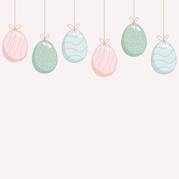 Easter Egg Ornaments Wallpaper Background