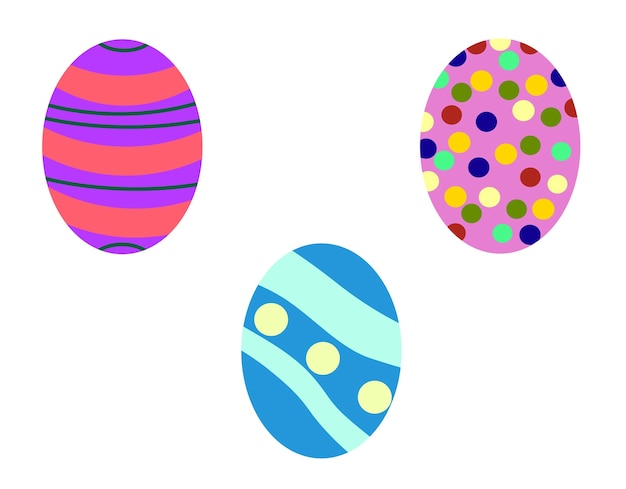 Vector easter egg set vector colorful design eggs