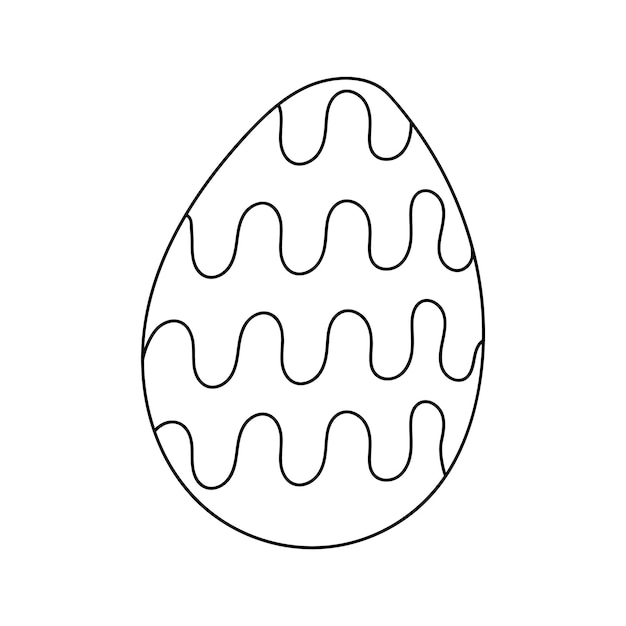 Vector easter egg vector illustration isolated on white background