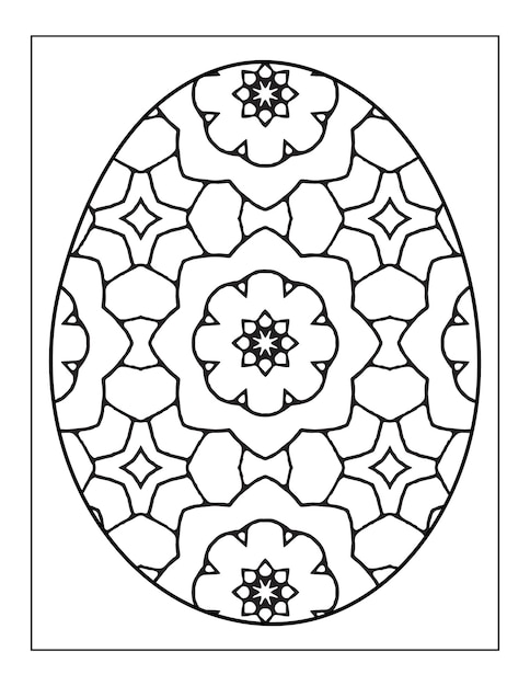 Easter Egg with Floral Pattern coloring page Intricate Easter Egg coloring page