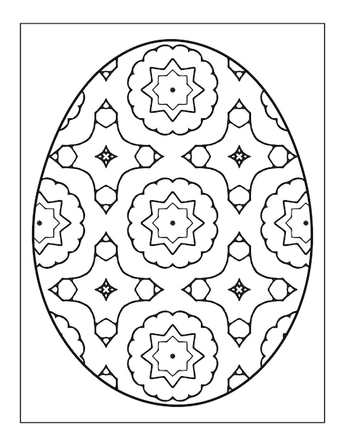 Easter Egg with Floral Pattern coloring page Intricate Easter Egg coloring page