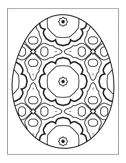 Easter Egg with Floral Pattern coloring page