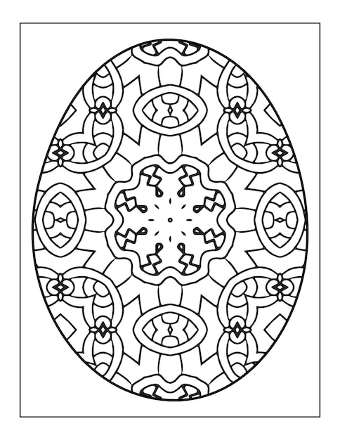 Easter Egg with Floral Pattern coloring page