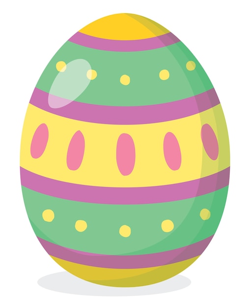 Vector easter egg with pattern on a white background vector illustration