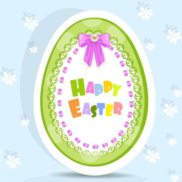 Easter egglaced postcard