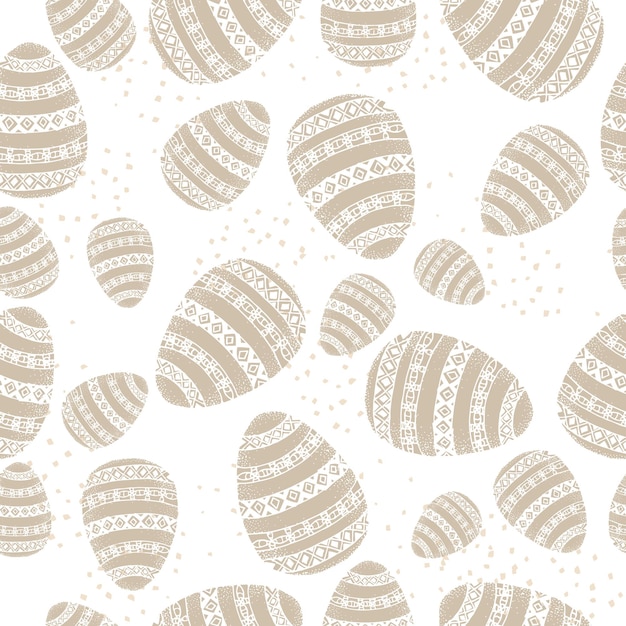 Vector easter eggs color pattern. easter holiday background hand drawn vector illustration.