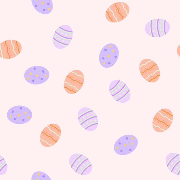 Easter eggs cute seamless pattern