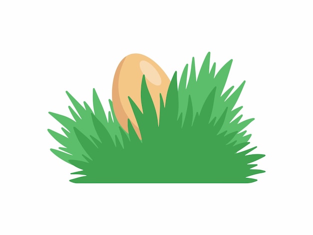 Vector easter eggs grass background illustration