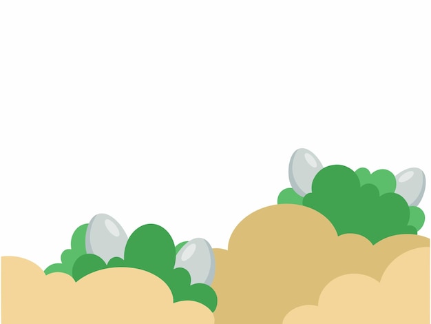 Easter Eggs Grass Background Illustration