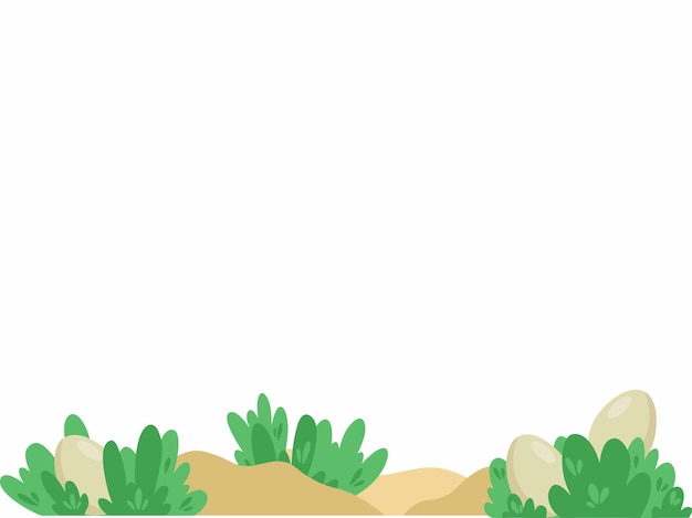 Easter Eggs Grass Background Illustration