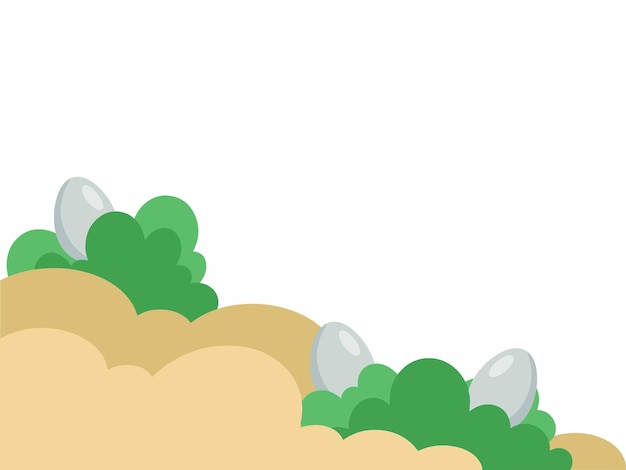 Easter Eggs in Grass Illustration