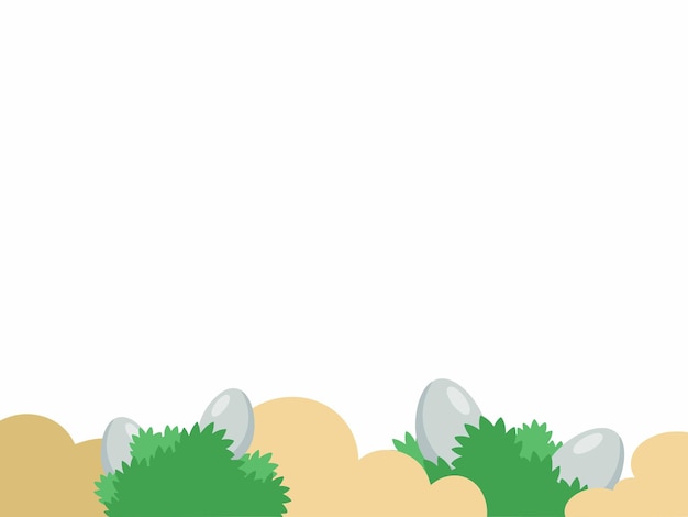 Easter Eggs in Grass Illustration