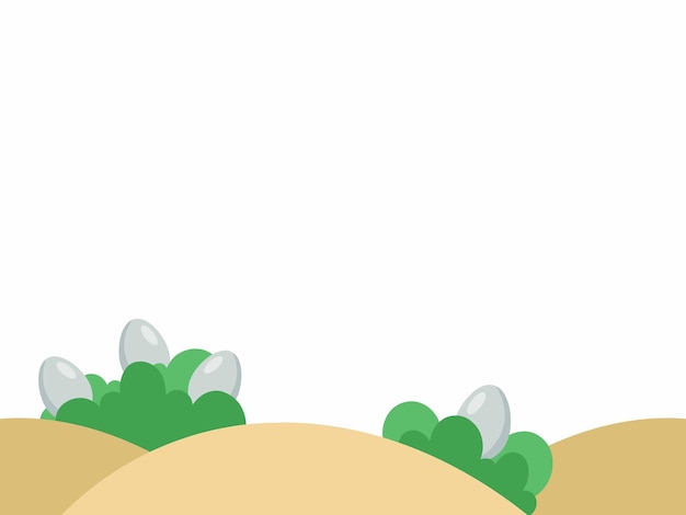 Easter Eggs Green Grass Illustration