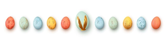 Vector easter eggs multicolored set realistic isolated. vector illustration