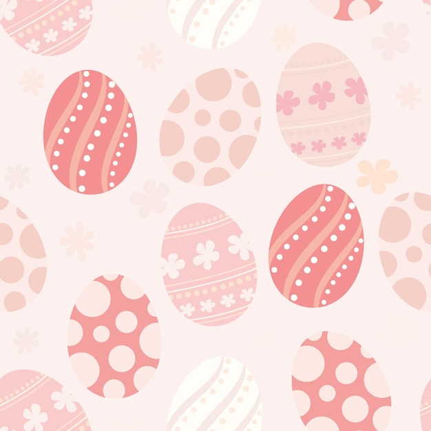 Easter Eggs repeat pattern design Handdrawn background Holidays pattern for wrapping paper