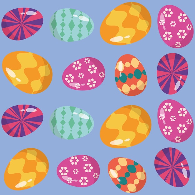 Easter eggs seamless pattern background Vector