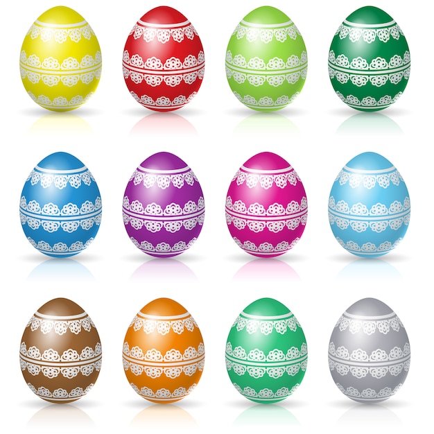 Vector easter eggs set