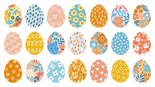 Easter eggs vector collection isolated