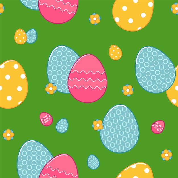 Easter eggs vector seamless pattern 