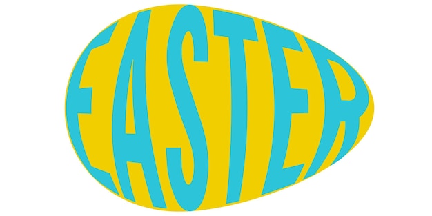 Easter eggs with the word Easter vector