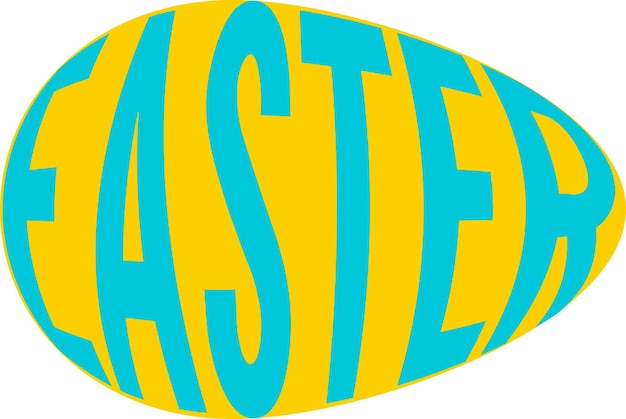 Easter eggs with the word Easter vector