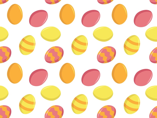 Easter eggs yellow red and orange