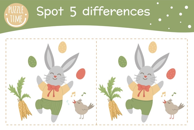 Easter find different game for children